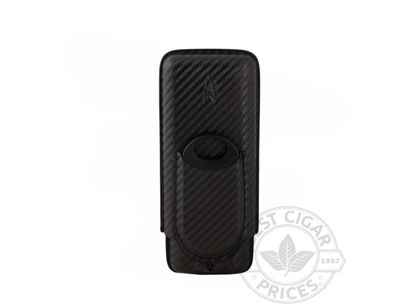 Lotus Big Ring 2 Cigar Case & Cutter Gift Set - Black Carbon Fiber - Box of 20