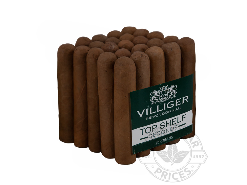 Villiger Top Shelf Seconds Connecticut Short Robusto - Bundle - 25 Total Cigars
