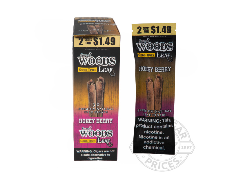 Good Times Sweet Woods Rustic Honey Berry 2 For $1.49 - Carton - 30 Total Cigars