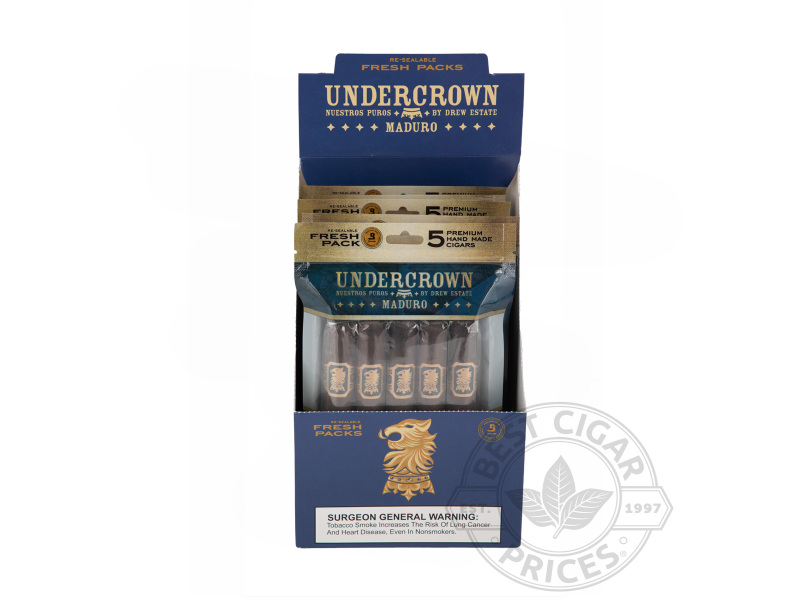 Undercrown Gran Toro Maduro 25 Cigar Retail Shelf Pack Samplers By Drew Estate - Sealed Packs - 25 Total Cigars