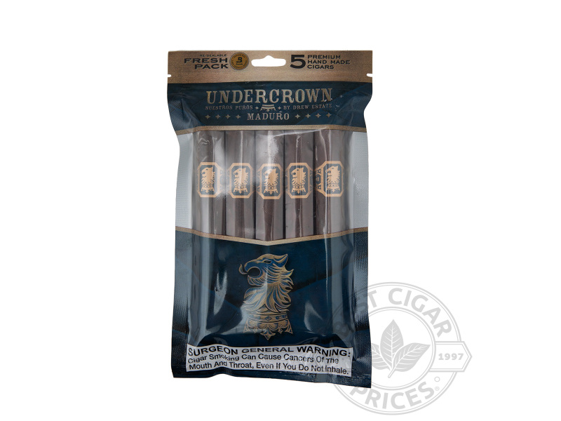 Undercrown Gran Toro Maduro 25 Cigar Retail Shelf Pack Samplers By Drew Estate - 5 Cigars
