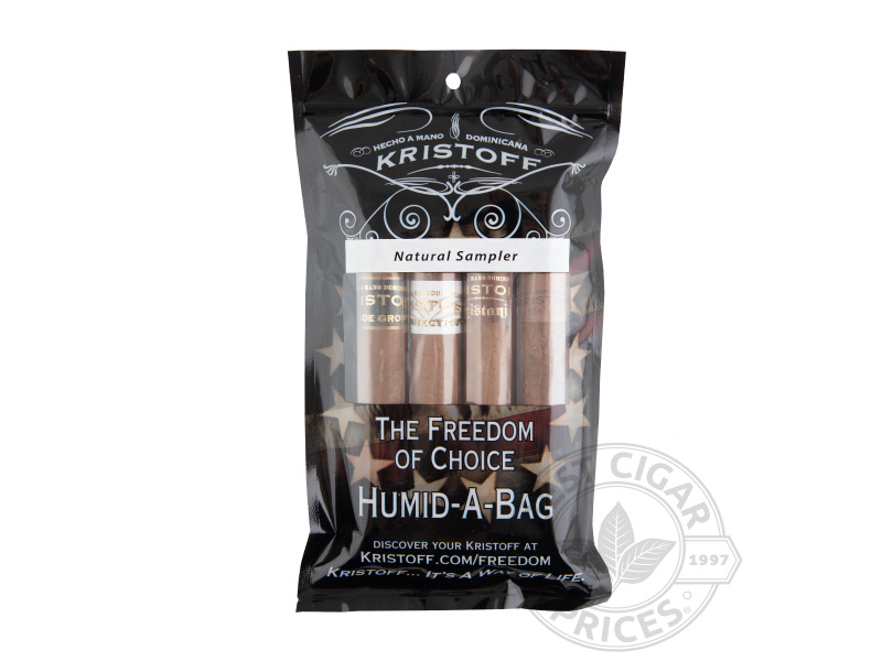 Kristoff Natural Fresh Pack Samplers - Upright Of 40 - 4 Cigars