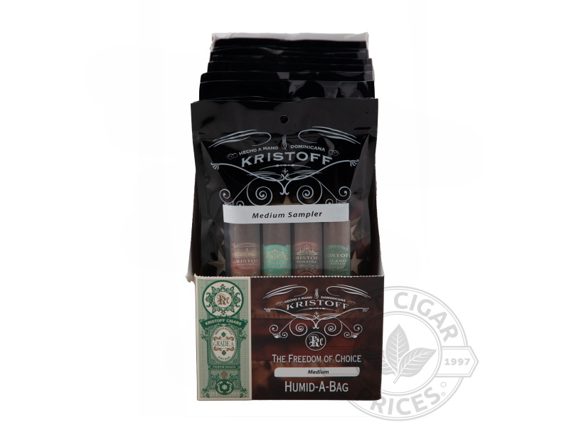 Kristoff Medium-bodied Fresh Pack Samplers - Upright Of 40 Cigars - Sealed Packs - 40 Total Cigars