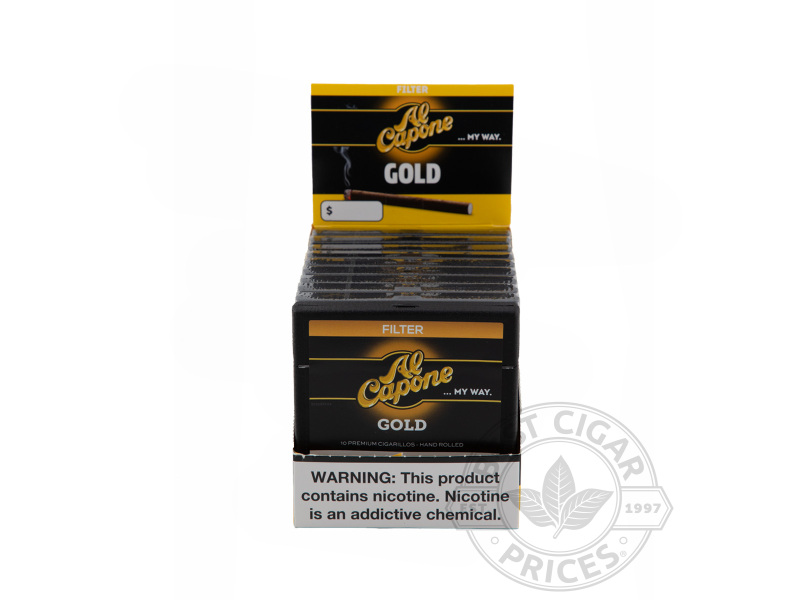 Al Capone Gold Filter - Small Packs: 100 Cigarillos