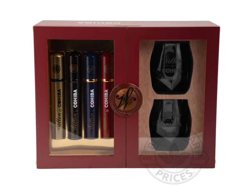 Weller By Cohiba Humidor Gift Set - 4 Cigars in Humidor