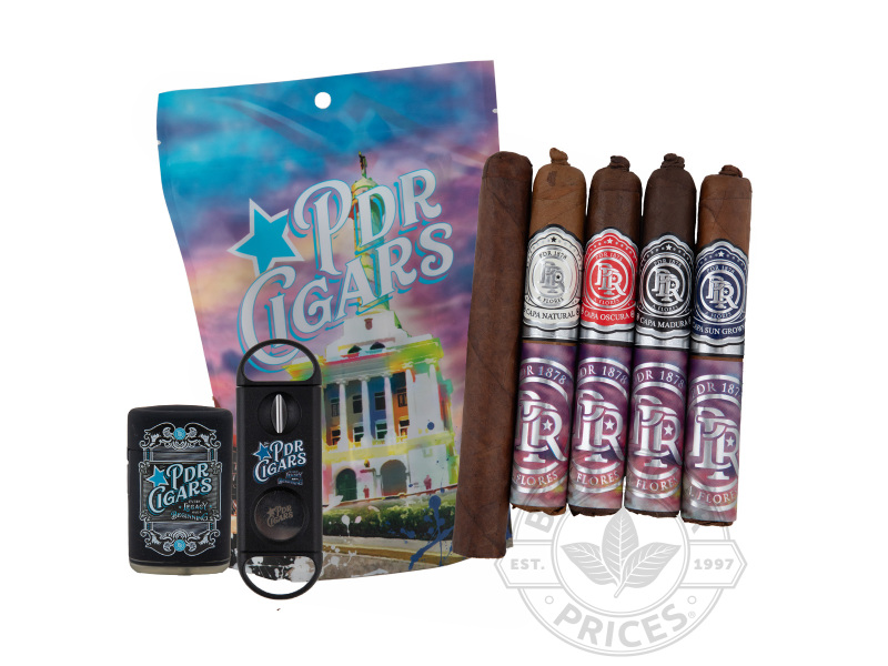 PDR 1878 Sampler With Small Batch Exclusive, Cutter & Lighter - 5 Cigars with Accessory