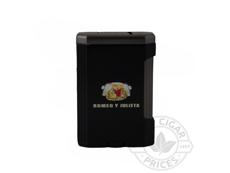Romeo Y Julieta Intrigue Triple Torch Lighter By Vertigo - Black & Gunmetal - Box of 20