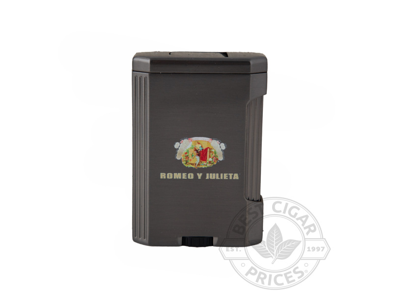 Romeo Y Julieta Intrigue Triple Torch Lighter By Vertigo - Gunmetal - Box of 20