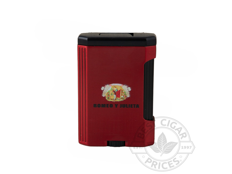 Romeo Y Julieta Intrigue Triple Torch Lighter By Vertigo - Red & Black - Box of 20