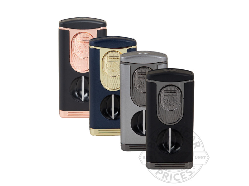 Palio Pro Trevi Triple Jet Lighter & V-cut Cutter Set - Box of 20