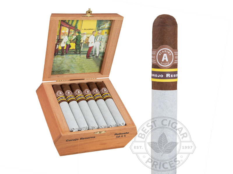 Aladino Corojo Reserva Robusto Cigars - 20 Cigars