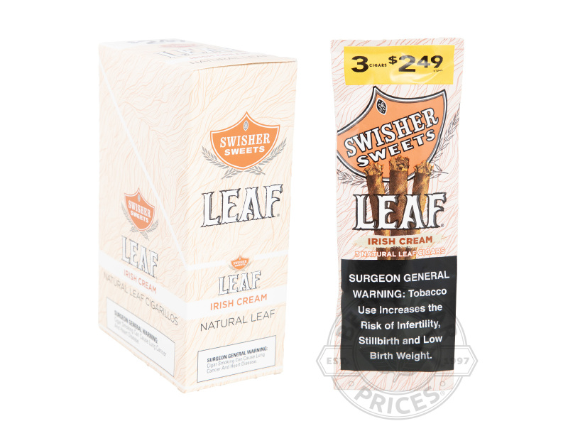Swisher Sweets Leaf- Irish Cream - Carton - 30 Total Cigars