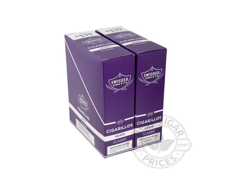 Swisher Sweets Grape Cigarillos 2 For $1.39 Upright - Carton - 60 Total Cigars