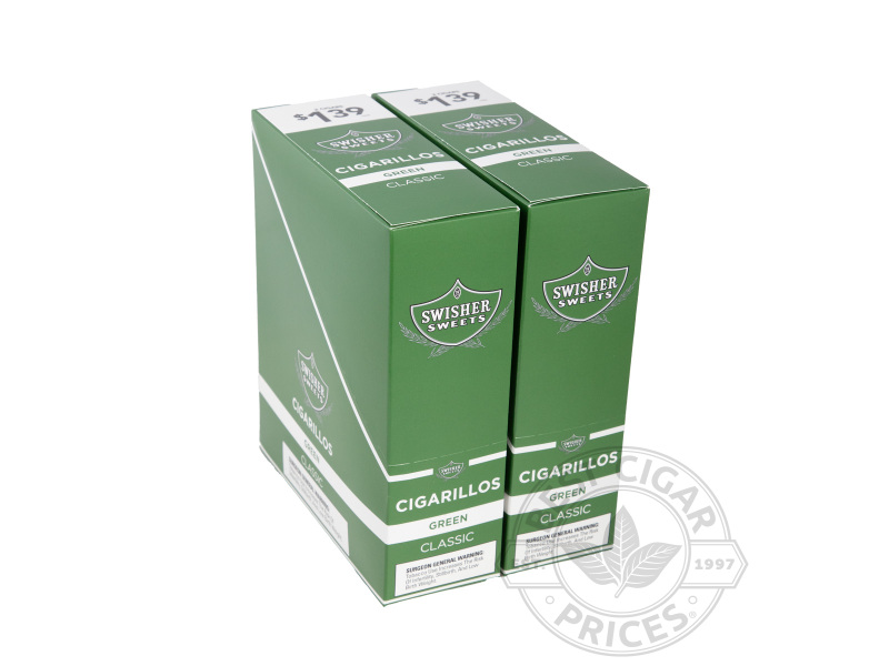 Swisher Sweets Green Cigarillos 2 For $1.39 Upright - Carton - 60 Total Cigars
