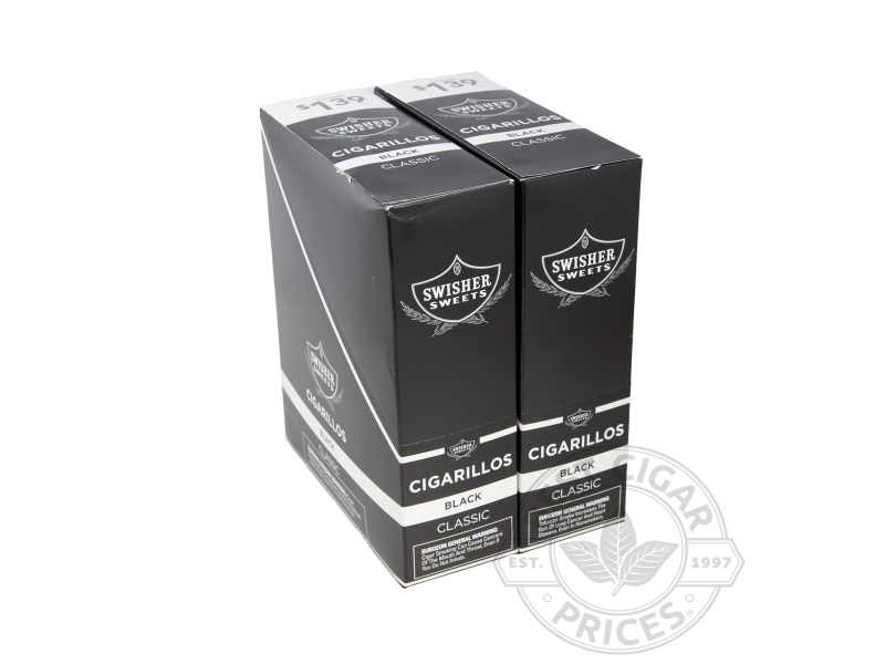 Swisher Sweets Black Cigarillos 2 For $1.39 Pre-priced Upright - Carton - 60 Total Cigars