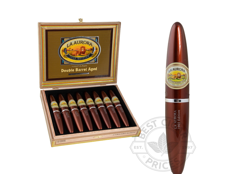 La Aurora Preferido Doble Barrel Aged Tubo Cigars - 8 Cigars