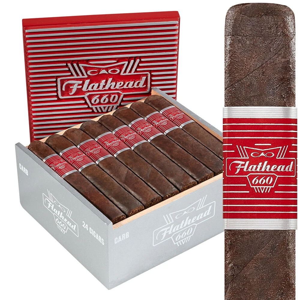 CAO Flathead | V660 Carb | Box of 15
            
                
                    
                         + 8 Cigars