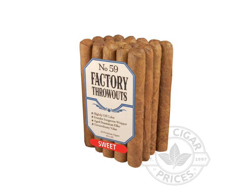 Factory Throwouts Number 59 Sweet - Bundle - 20 Total Cigars
1-2 Week