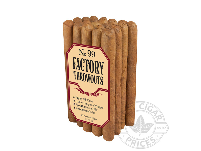Factory Throwouts Number 99 - Bundle - 20 Total Cigars
1-2 Week