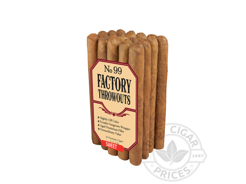 Factory Throwouts Number 99 Sweet - Bundle - 20 Total Cigars
                                                                                             
                                    1-2 Week