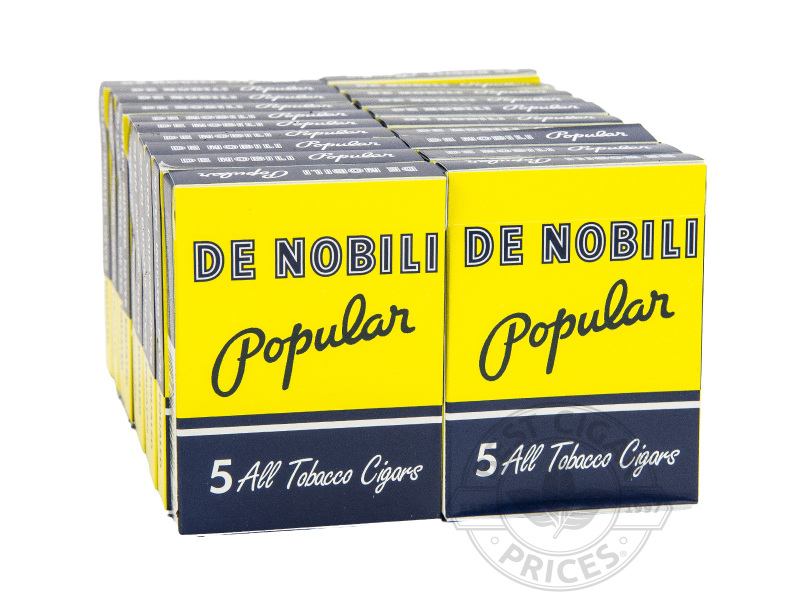 De Nobili Popular 20/5 2x Deal - Small Packs: 100 Cigarillos