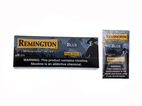 Good Times Remington Blue Filtered Cigars - Carton - 200 Total Cigars
1-2 Week