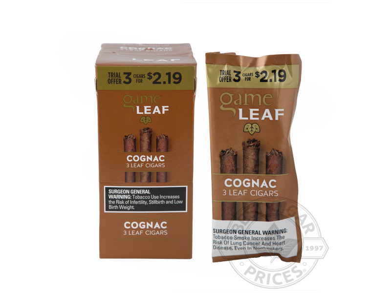Game Leaf Cognac Upright 3 For $2.19 - Carton - 30 Total Cigars
                                                                                             
                                    1-2 Week