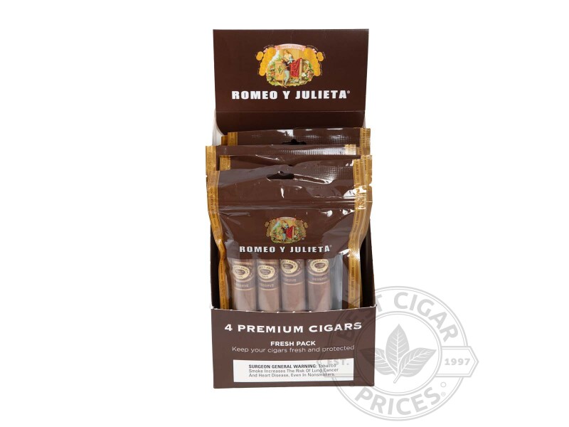 Romeo Y Julieta 1875 Reserve (8) 4-cigar Fresh Pack Samplers - Sealed Packs - 32 Total Cigars