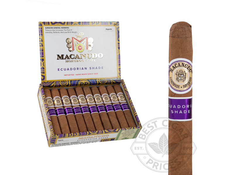 Macanudo Ecuadorian Shade Gigante Cigars - 20 Cigars