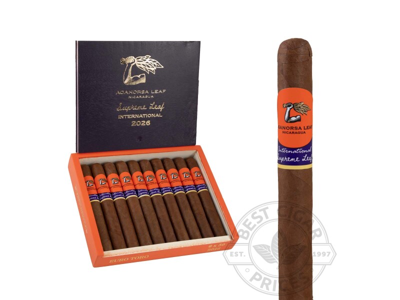 Aganorsa Supreme Leaf International Euro Toro Cigars - 10 Cigars