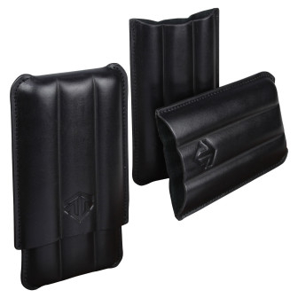 Wabash Tannery 3 Finger Gordo Leather Cigar Case- Black Other