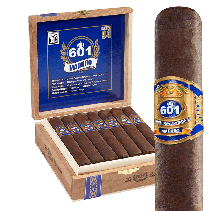 601 Blue Label Maduro Box of 20