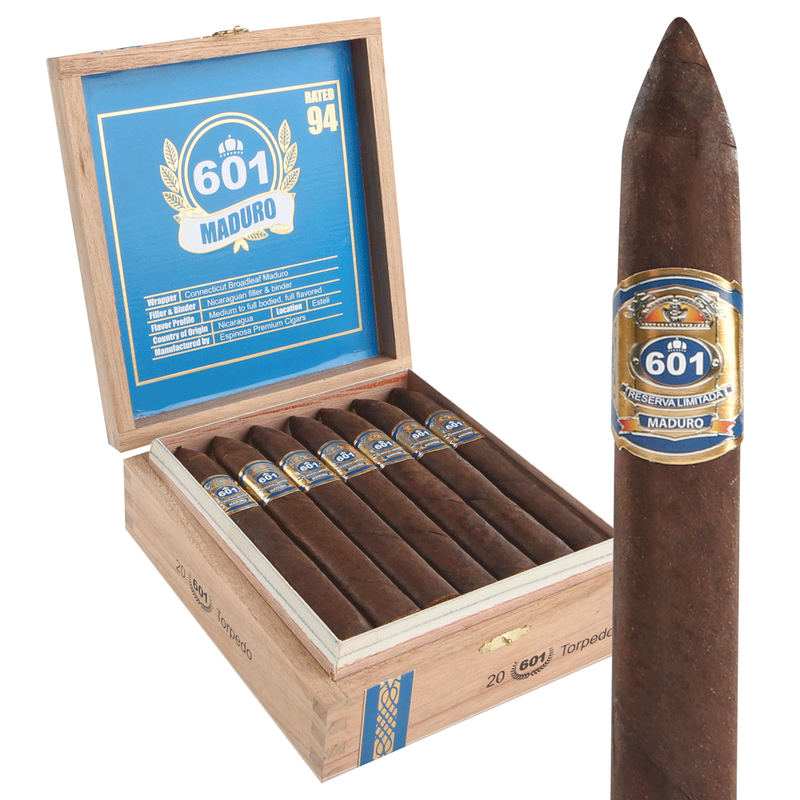 601 Blue Label Maduro Box of 20