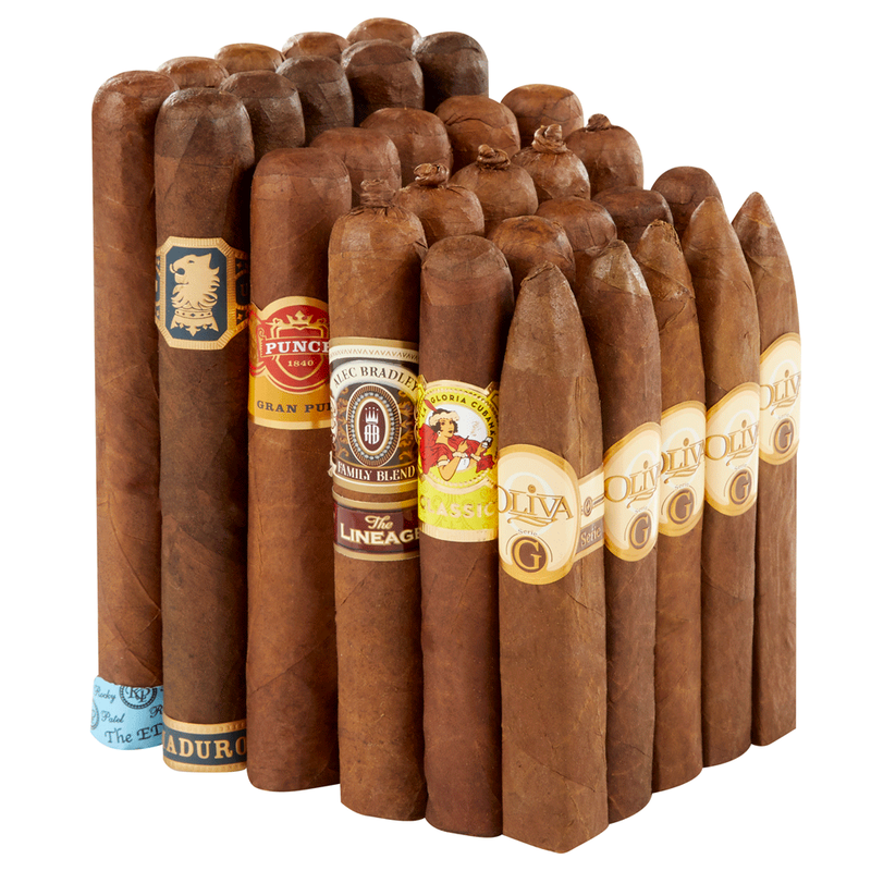 90+ Rated Holiday Buffet Mega-Haul Robusto 30-Cigar Sampler