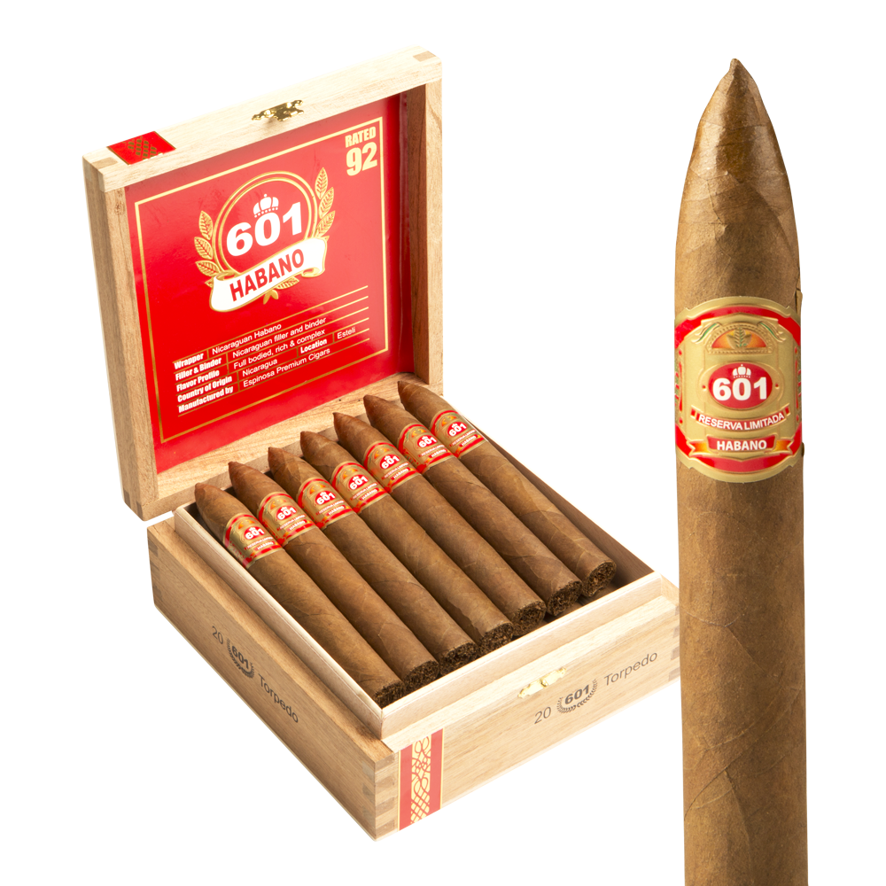 601 Red Label Habano Torpedo / 6.12 x 52 Box of 20