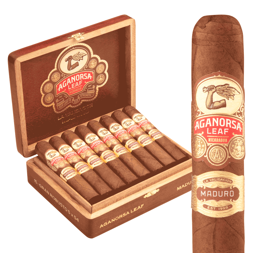 Aganorsa Leaf La Validacion Series Gran Robusto Box Pressed Maduro / 5 x 54 Box of 15
