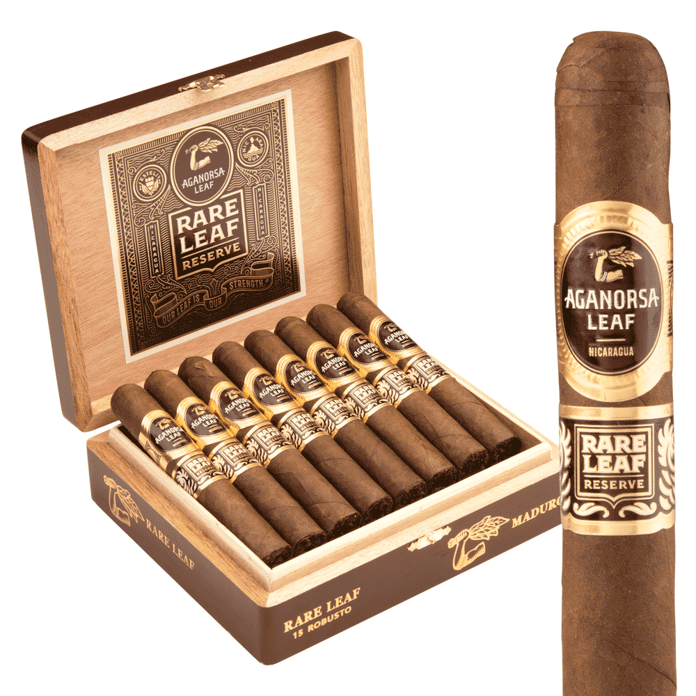 Aganorsa Rare Leaf Reserve Robusto Maduro / 5.25 x 52 Box of 15