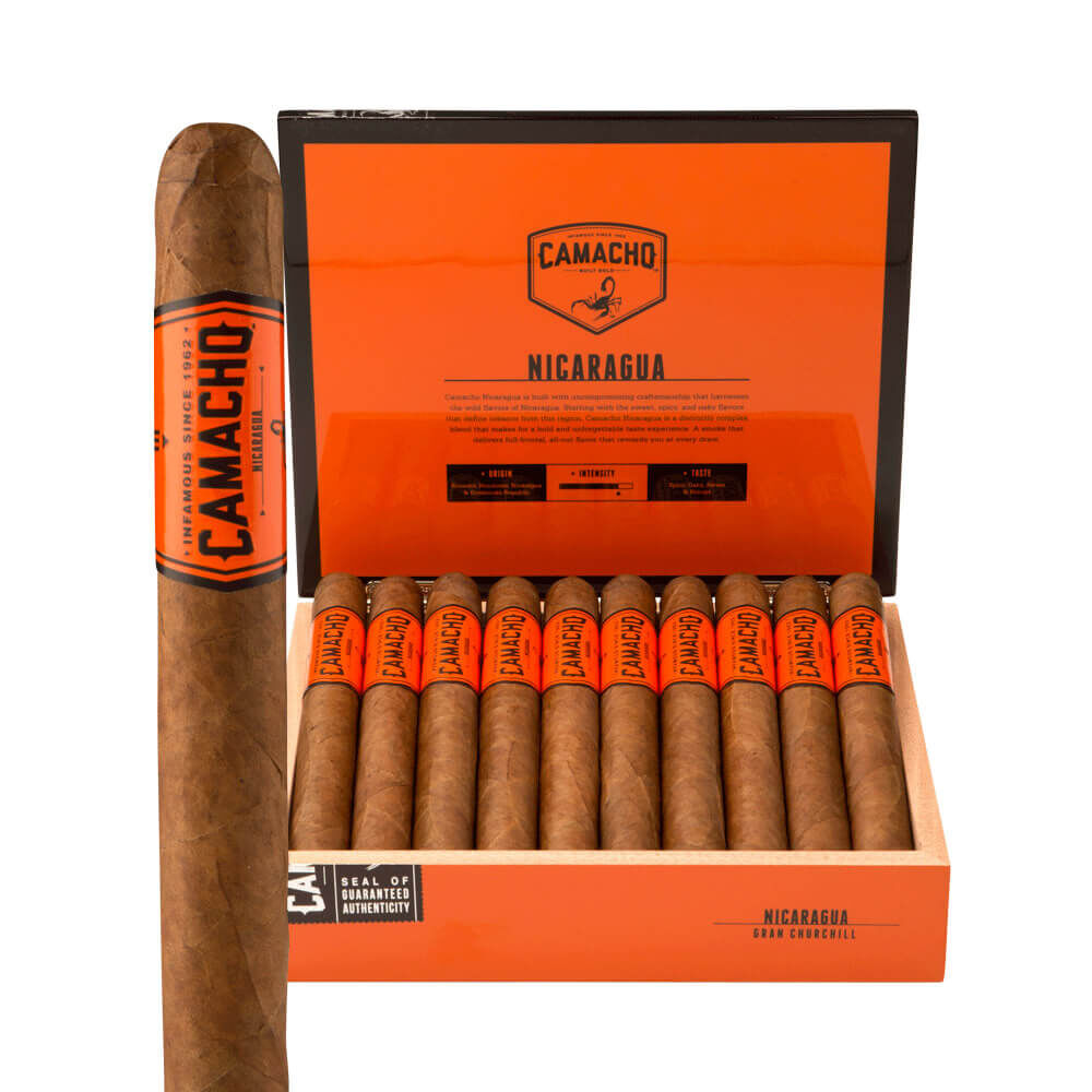 Camacho Nicaragua Churchill Box of 20