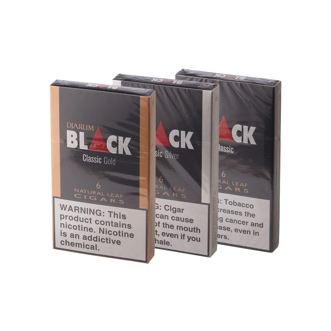 Djarum Black Classic 3 Pack Sampler Natural | Filtered Cigar | Sampler of 18