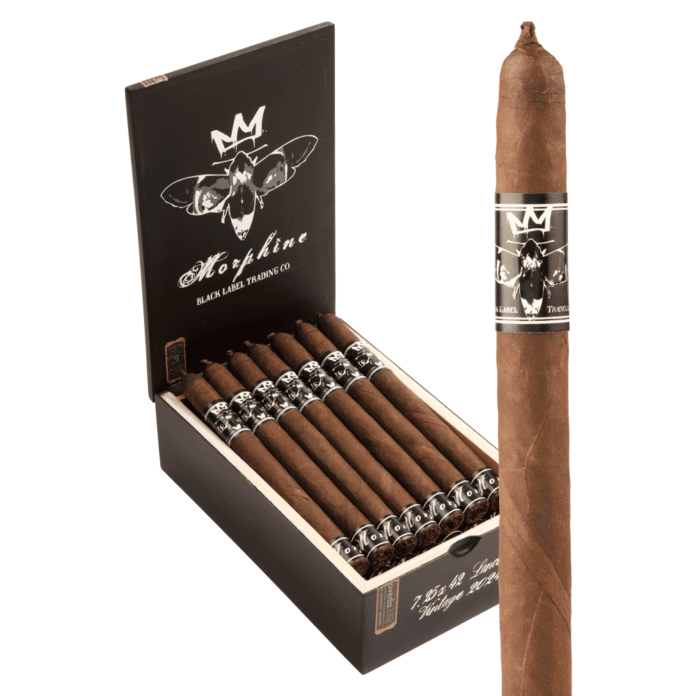 Black Label Trading Co. Morphine 10TH Anniversary Lancero L.E. / 7.25 x 42 Box of 20
