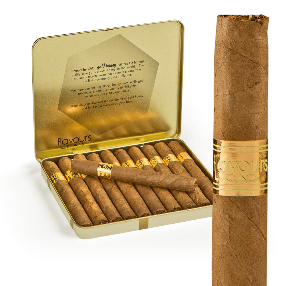 CAO Flavours Gold Honey Cigarillos / 4 x 30 Tin of 10