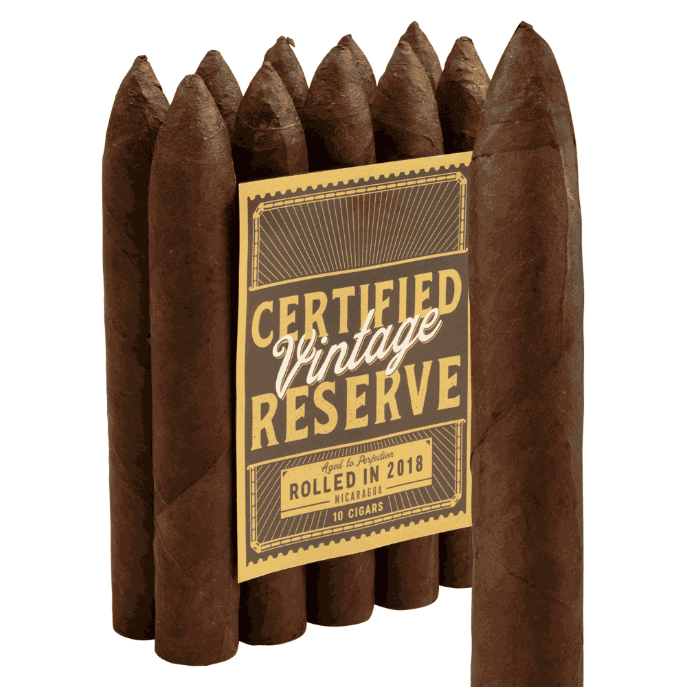 Certified Vintage Nicaraguan Reserve 2018 Habano Torpedo / 6 x 54 Bundle of 10