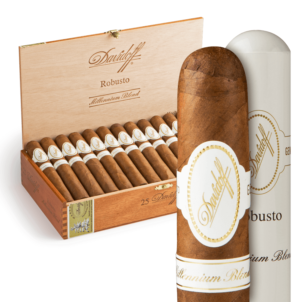 Davidoff Millennium Blend Series Robusto Tubos / 5.25 x 50 Pack of 3
