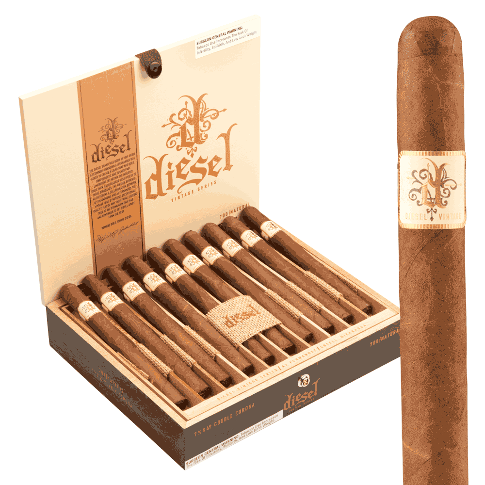 Diesel Vintage Series Natural Double Corona / 7.75 x 49 Box of 20