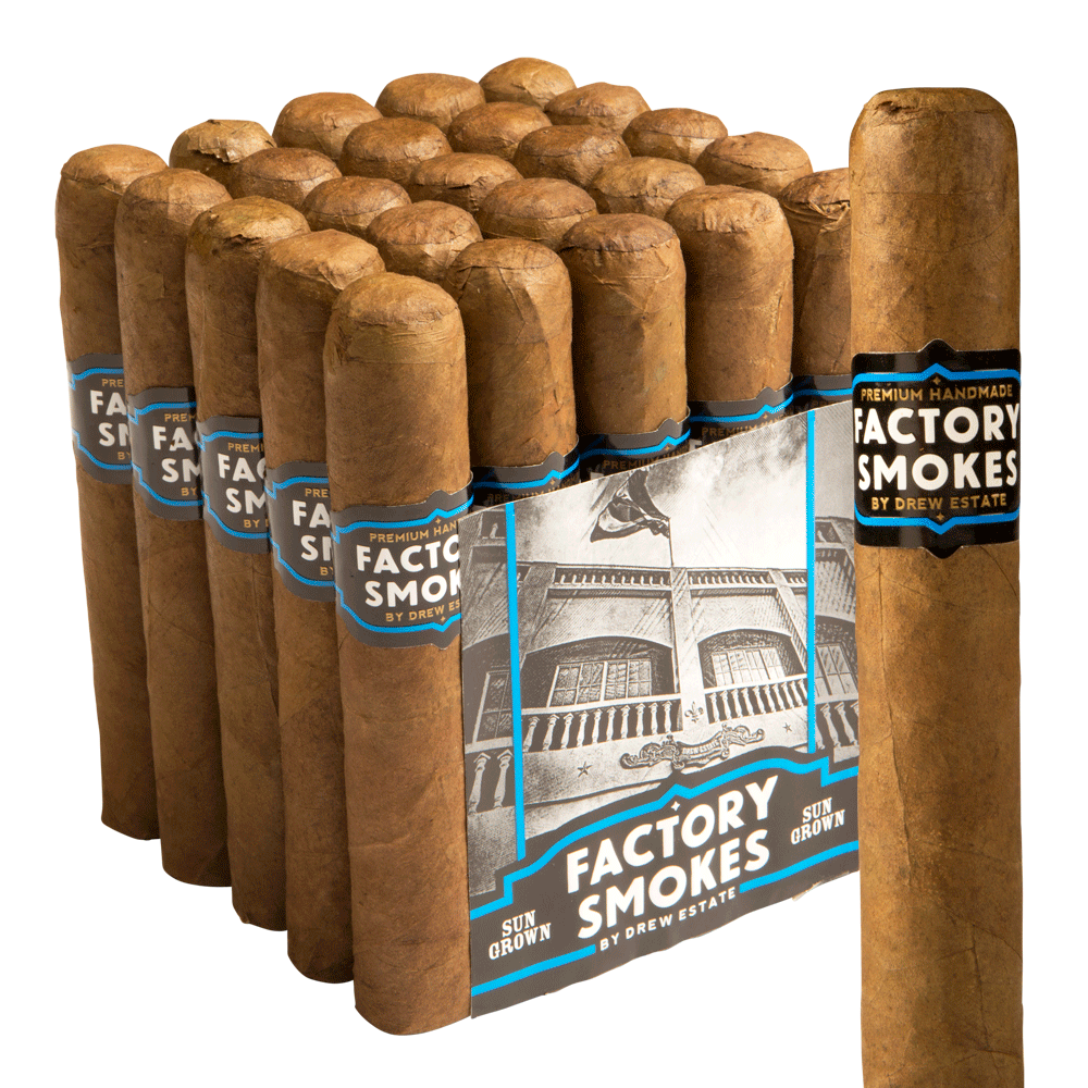 Factory Smokes by Drew Estate Robusto Sungrown / 5 x 54 Bundle of 25