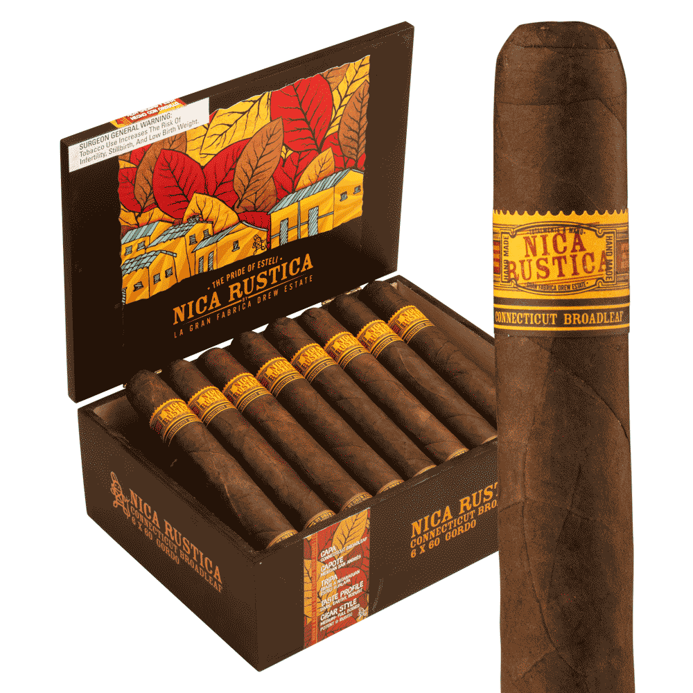 Nica Rustica Broadleaf Gordo / 6 x 60 Box of 25