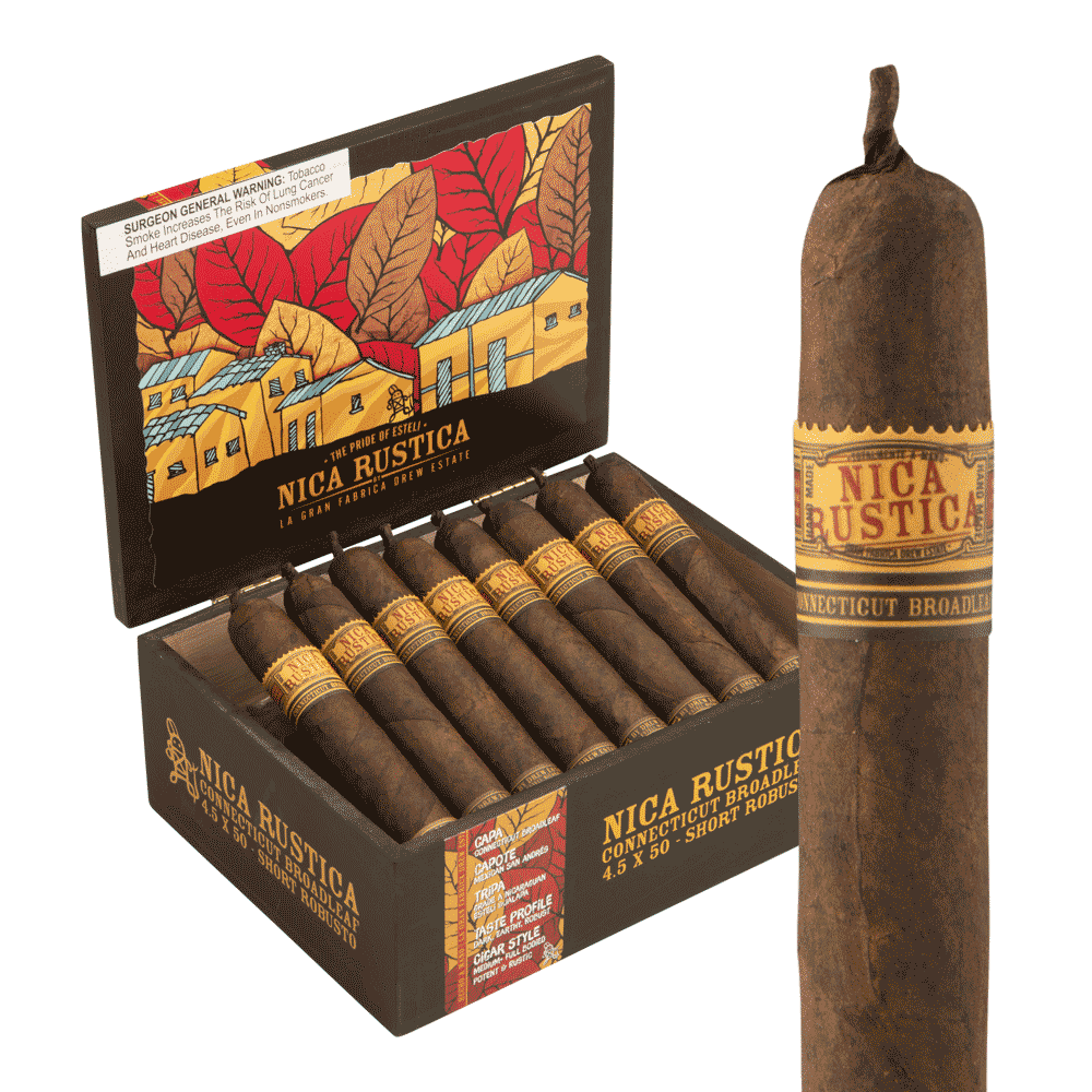 Nica Rustica Broadleaf Short Robusto / 4.5 x 50 Box of 25