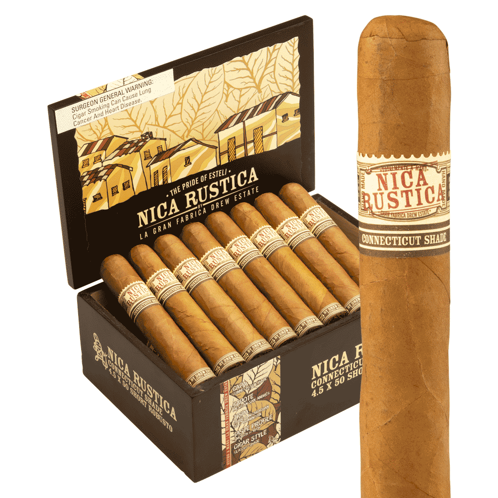 Nica Rustica Shade Short Robusto / 4.5 x 50 Box of 25