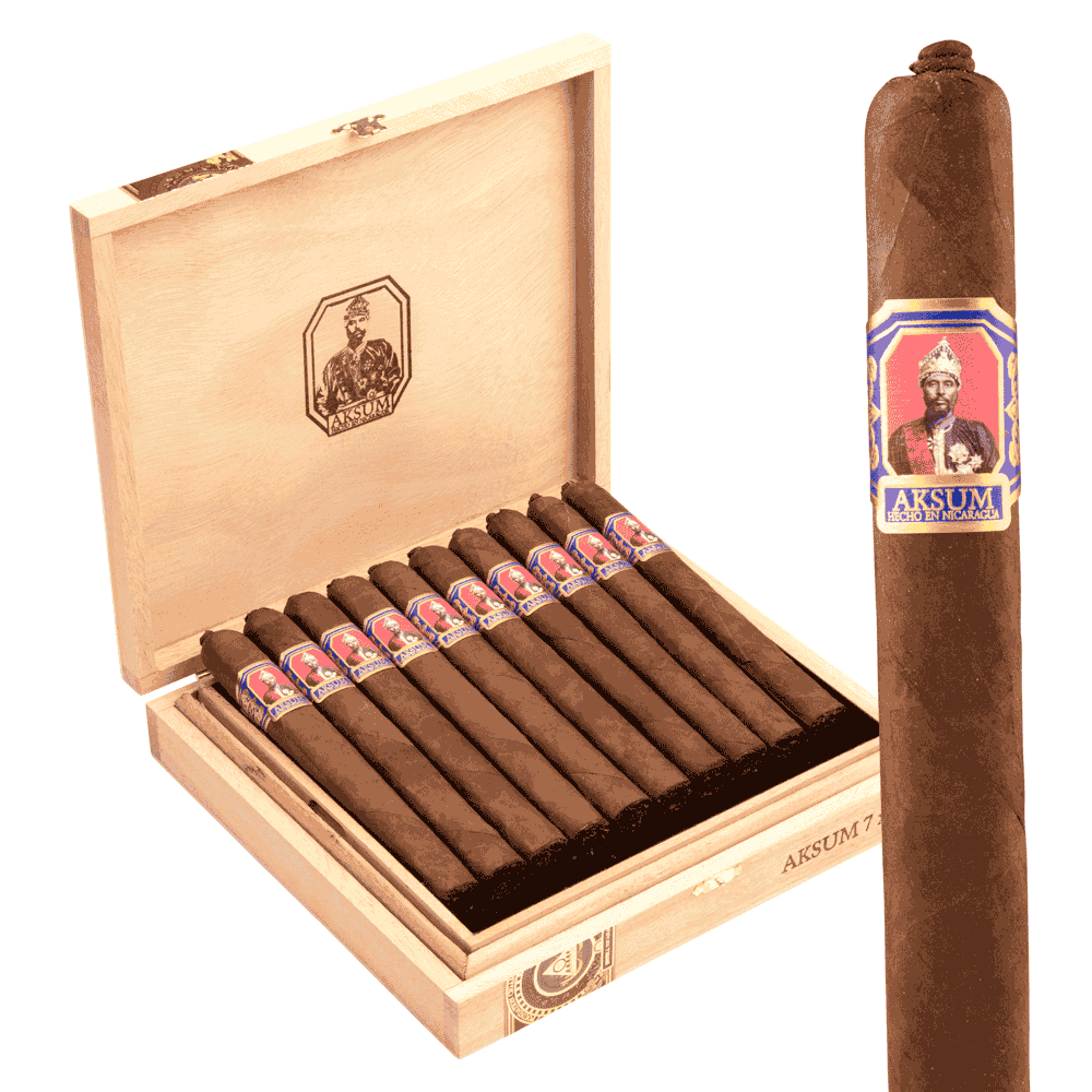 Foundation Aksum Double Corona Maduro / 7 x 54 Box of 10
