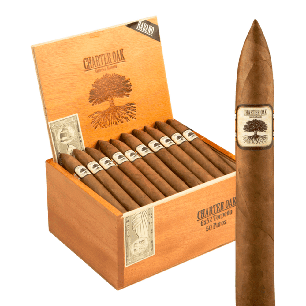 Foundation Charter Oak Habano Torpedo / 6 x 52 Pack of 5